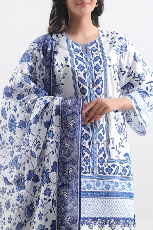 Unstitched Printed Lawn suit