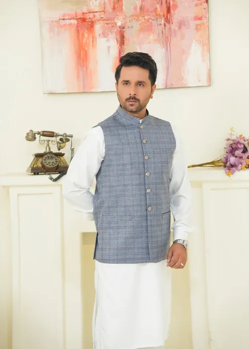 LIGHT GREY WAISCOAT MEN YW910 -Yes the instyle