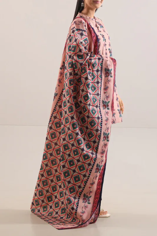 Unstitched Printed Cotton Khaddar 3 Piece