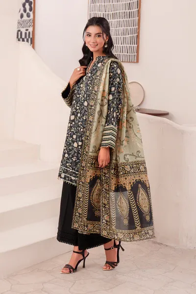 Printed - 3 Pc Lawn Suit (Lawn Dupatta)