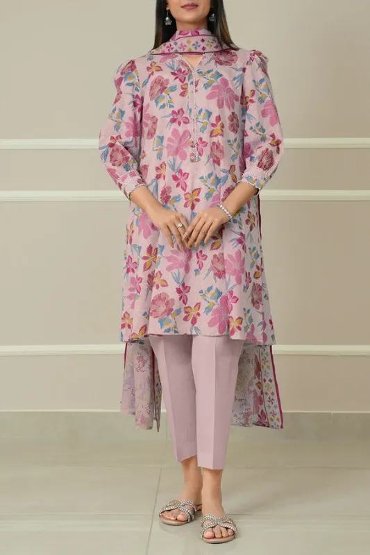 printed lawn suit 3 pice