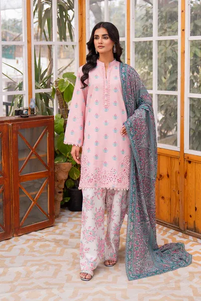 Embroidered - 3 Pc Lawn Suit (Lawn Dupatta)
