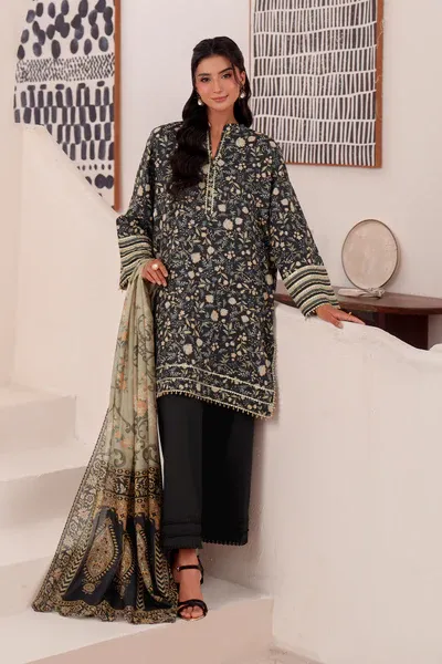 Printed - 3 Pc Lawn Suit (Lawn Dupatta)