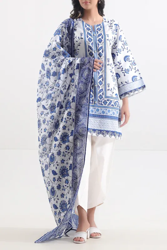Unstitched Printed Lawn suit