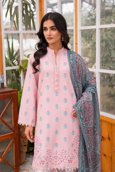 Embroidered - 3 Pc Lawn Suit (Lawn Dupatta)