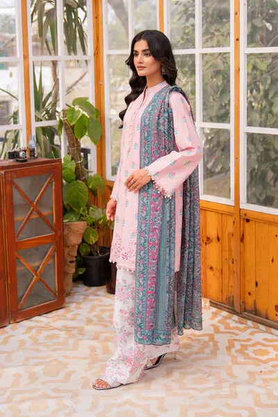 Embroidered - 3 Pc Lawn Suit (Lawn Dupatta)