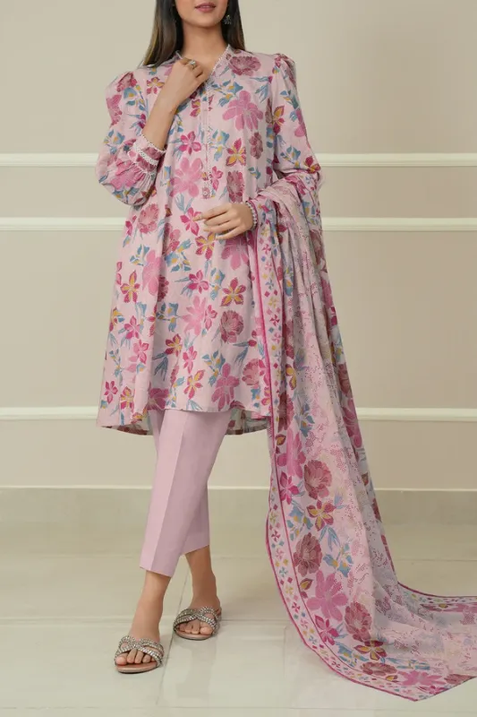 printed lawn suit 3 pice