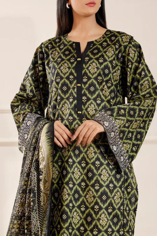 Unstitched Printed Lawn 3 Piece