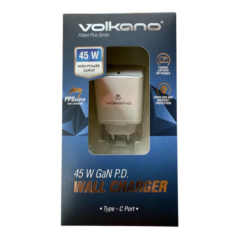 Volkano 45W GaN PD Wall Charger – Type-C Port