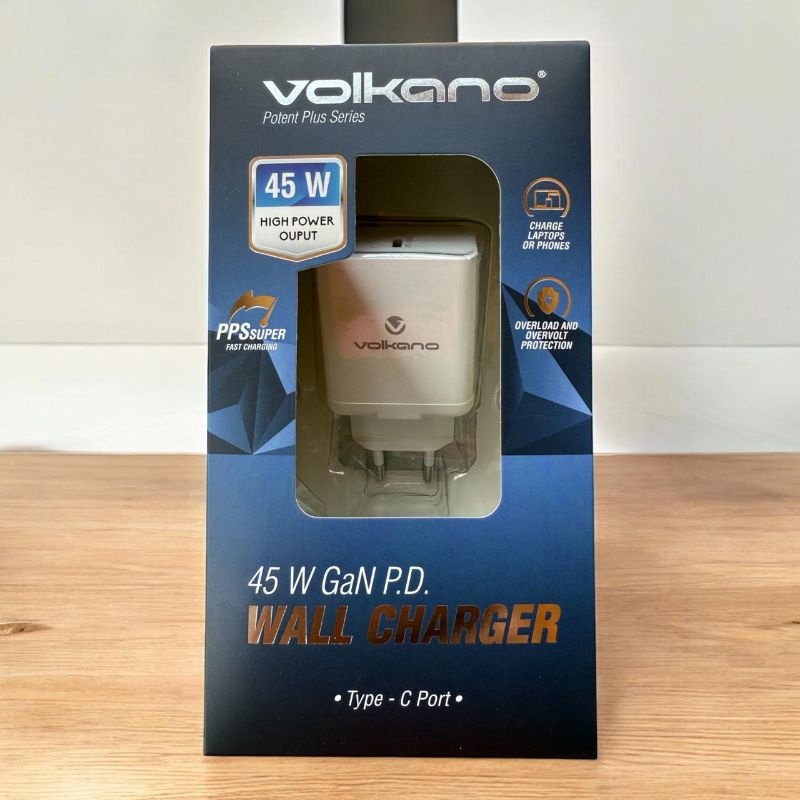 Volkano 45W GaN PD Wall Charger – Type-C Port