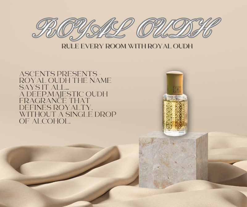 Royal Oud Attar | Alcohol Free Perfume Oil | Non Alcoholic Roll On Perfume | Long Lasting Fragrance for Men & Women