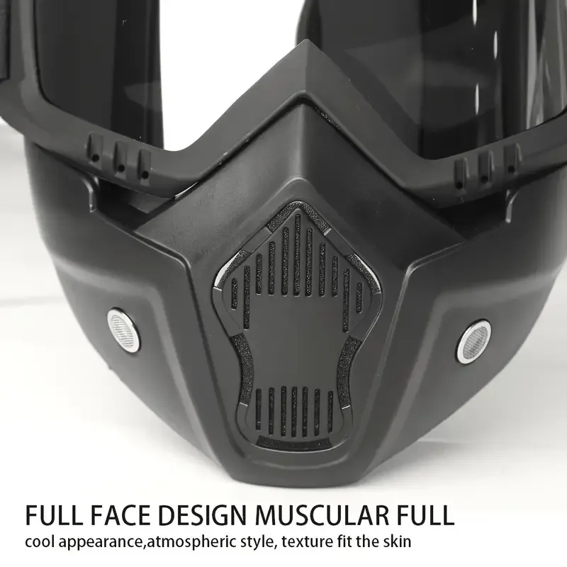 Motorcycle Goggles with Removable Full Face Mask