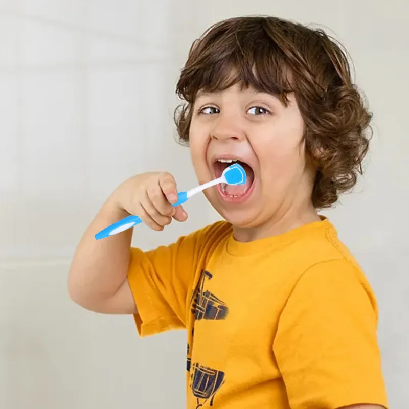 Tongue Cleaner Brush with Soft Silicone Bristles