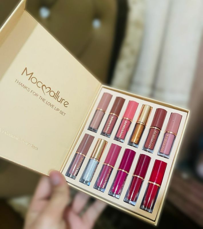 12-Piece Matte Liquid Lipstick & High Shine Lip Gloss Set – Waterproof, Long-Lasting