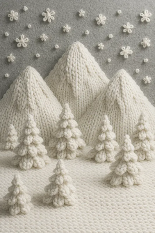 Knitted Winter Scene