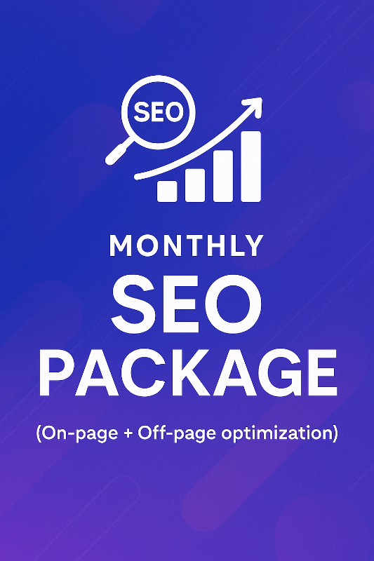 Monthly SEO Package (On-page + Off-page Optimization)