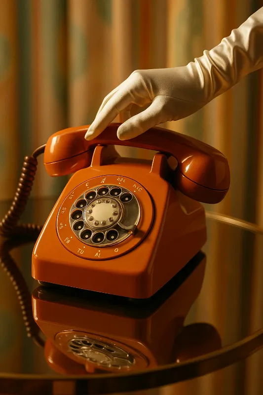 Vintage Orange Telephone
