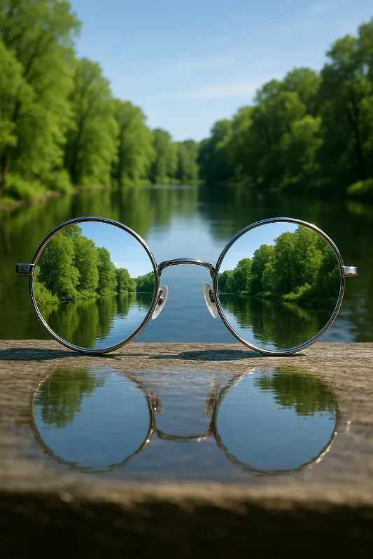 Glasses Reflection Landscape