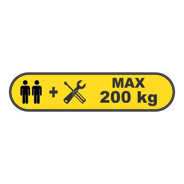 Carga máxima 200 kg.