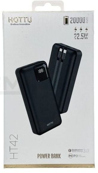 HOTTU HT42 Power Bank: 20000mAh 22.5W PD+QC Fast Charging
