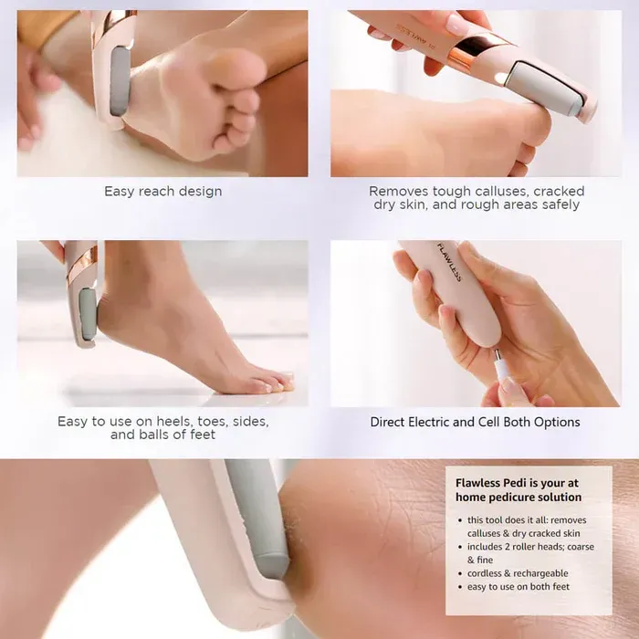 Electric Foot File Grinder – Pedicure Tool for Dead Skin & Callus Removal, Rechargeable Foot Care Machine for Smooth & Soft Feet (Random Color)