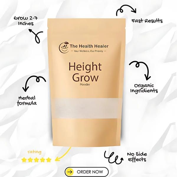 Health Healer Height Grow – 100% Natural & Organic Growth Powder to Grow Taller