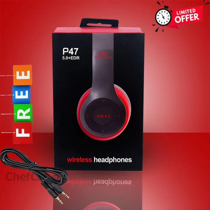 P47 Wireless Bluetooth Headphones – গেমিং, মিউজিক ও স্পোর্টসের জন্য পারফেক্ট