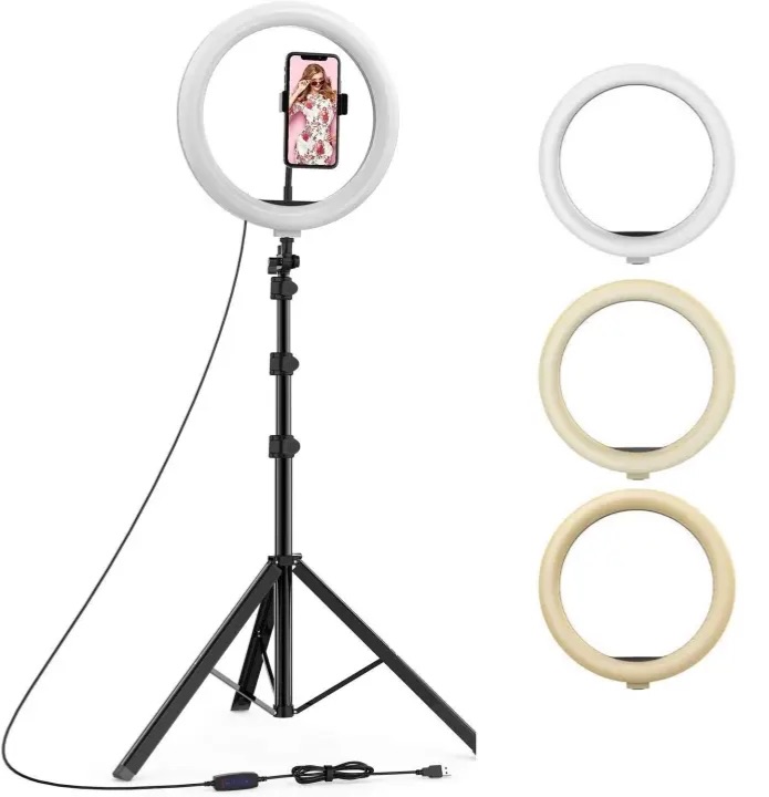 ✨ 10 inch Ring Light with 6 Feet Tripod Stand – Perfect for YouTube, Facebook & TikTok Videos ✨