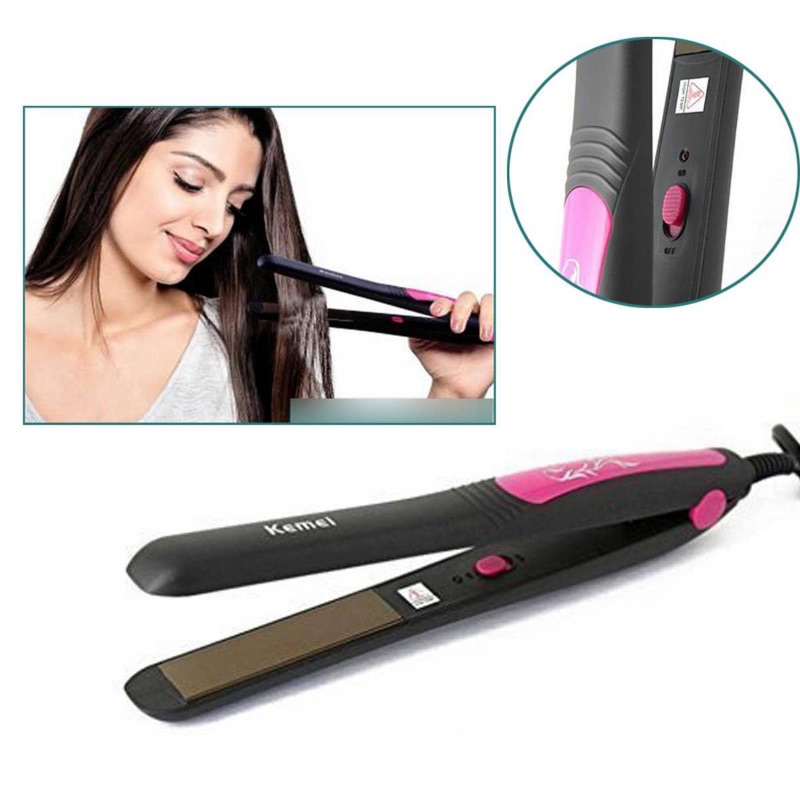 Kemei KM-328 Professional Hair Straightener | Dry & Wet Use | Fast Heating