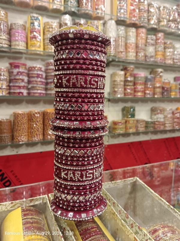 Famous Lahthi – Customized Name Lac Bangles | Traditional Bridal Lahthi with Personal Touch