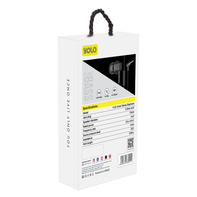 YOLO Y-25 Wired Stereo Handfree AUX