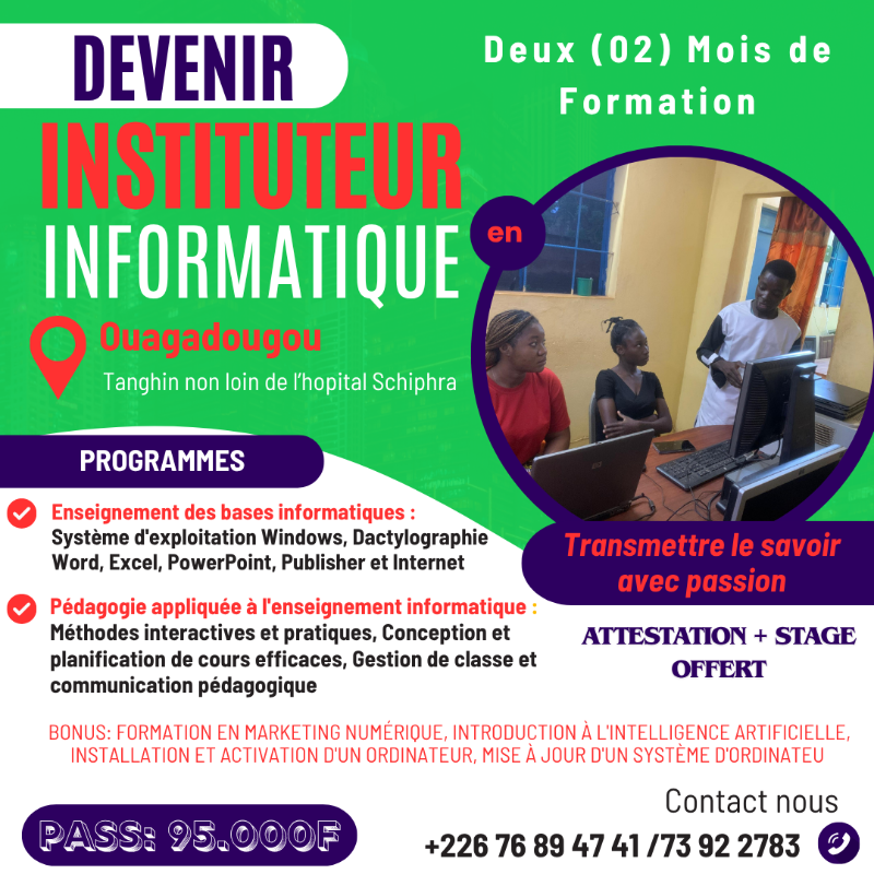 Devenir Ensiegnant(e) en Informatique Bureautique