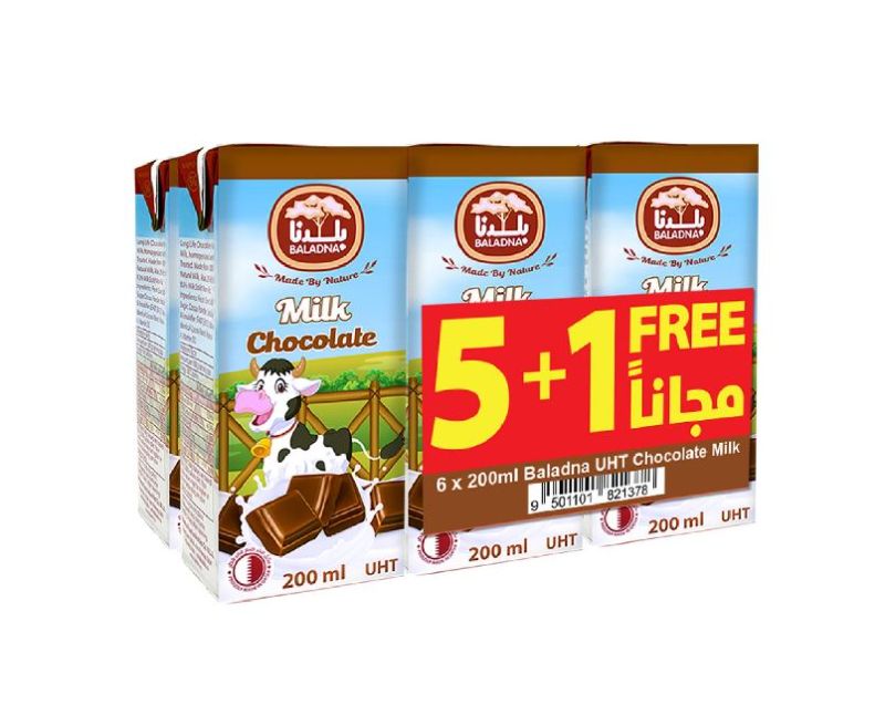 Baladna Long Life Chocolate Flavored Milk 6 x 200 ml