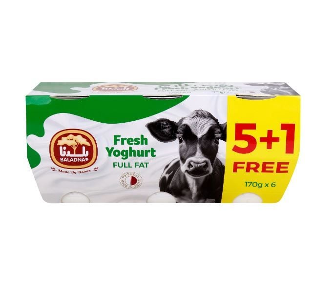 Baladna Full Fat Yoghurt 6 x 170 g