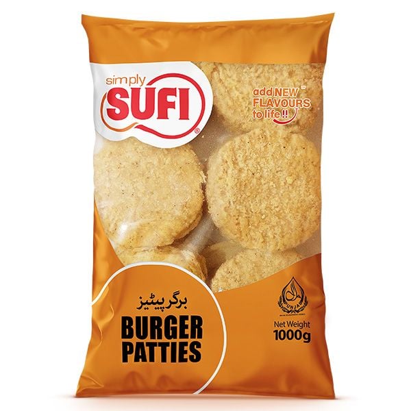 SUFI BURGER PATTIES POLYBAG 1000GM