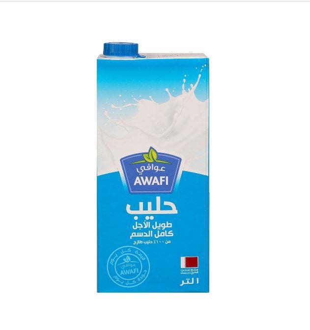 Awafi Full Fat Long Life Milk 1 Litre