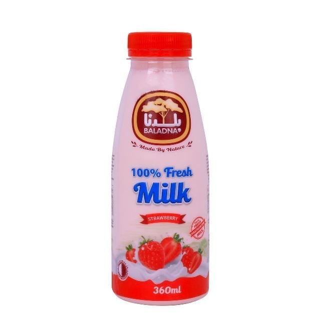 Baladna Fresh Milk Strawberry 360 ml