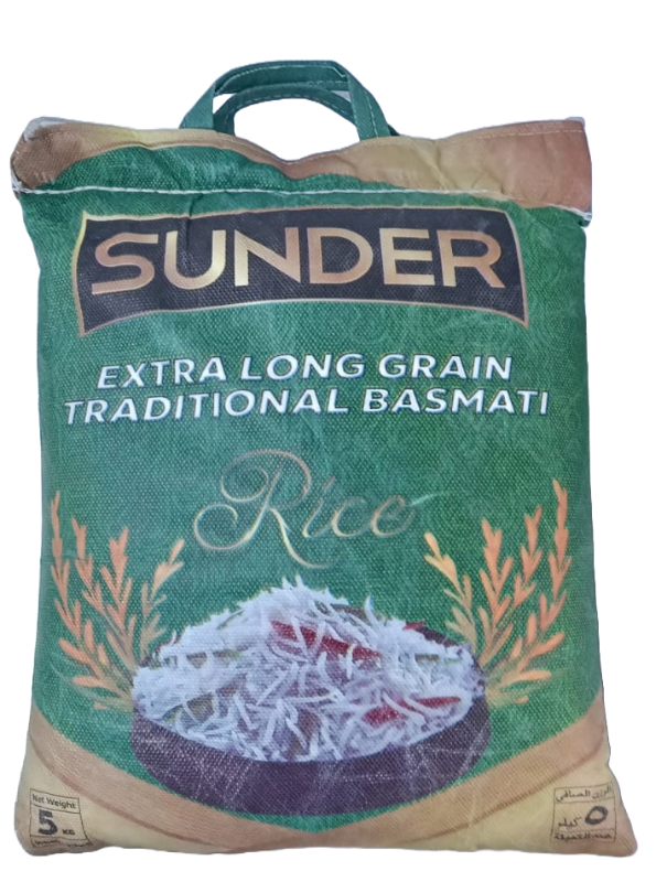 SUNDER EXTRA LONG GRAIN TRADITIONAL BASMATI RICE 5KG