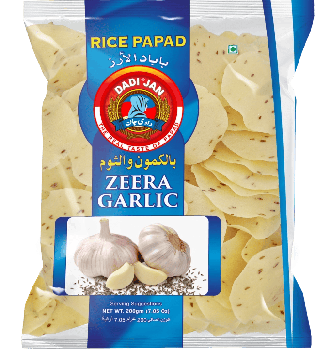DADI JAN ZEERA GARLIC RICE PAPAD 200G
