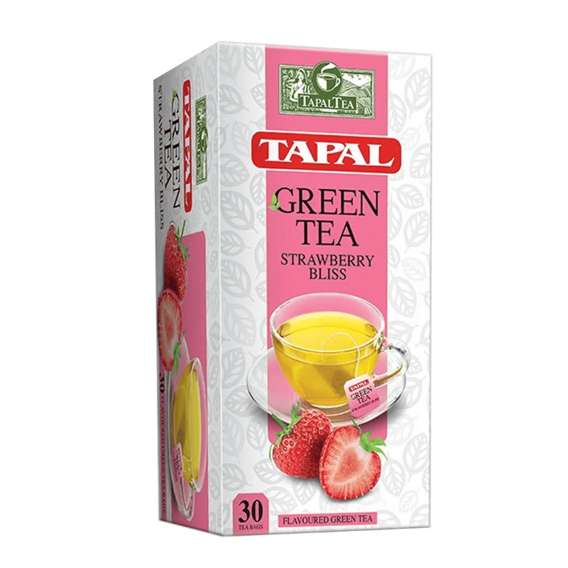 GREEN TEA TAPAL STRAWBERRY BLISS TEA BAGS 45GM X 30 TEA BAGS