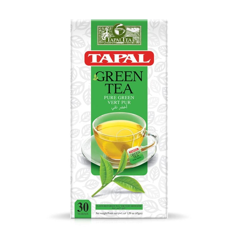TAPAL GREEN TEA PURE GREEN TEA BAGS 30 TEA BAGS X 45GM