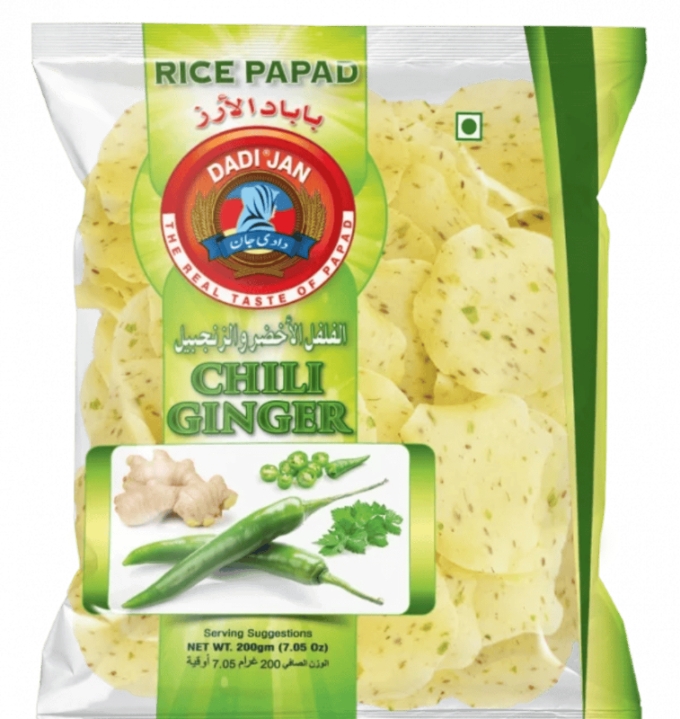 DADI JAN CHILI GINGER RICE PAPAD 200G