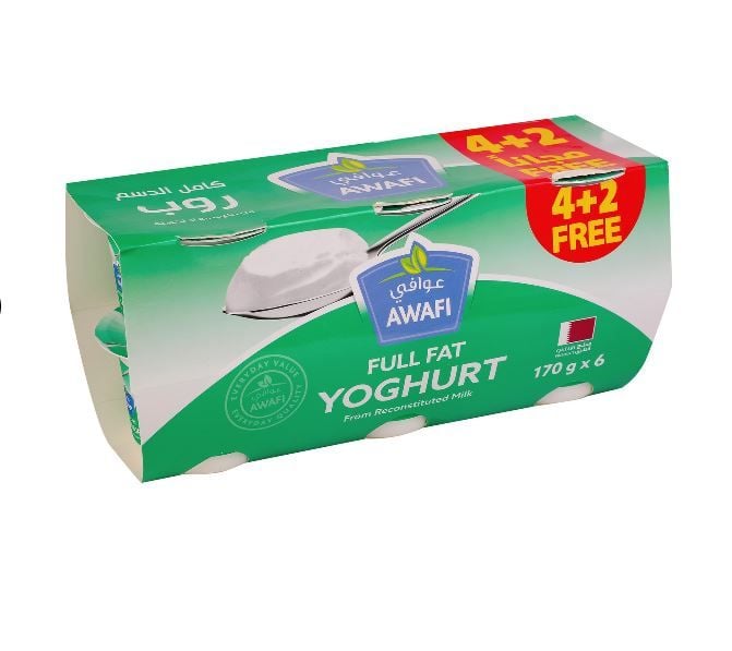Awafi Yoghurt Full Fat 6 x 170 g