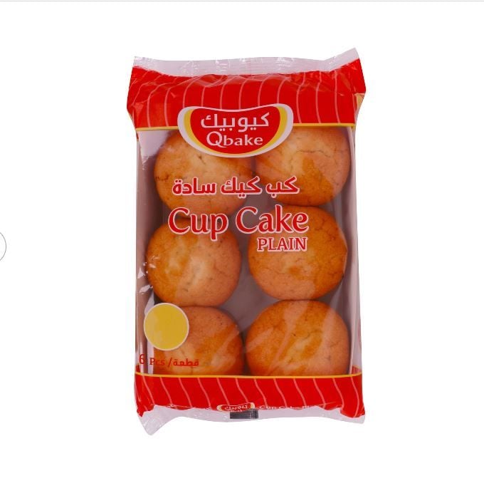 Qbake Cup Cake Plain 6 pcs 240 g