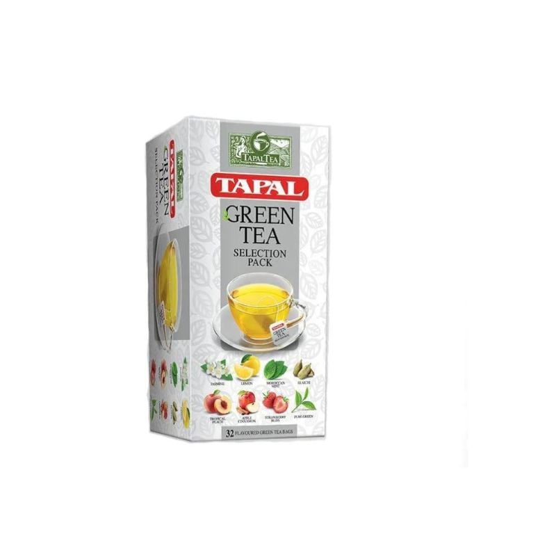 GREEN TEA TAPAL SELECTION PACK TEA BAGS 32 TEA BAGS X 45GM