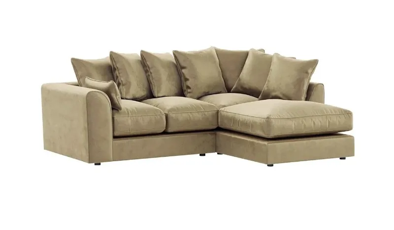Plush Velvet Right hand Corner sofa