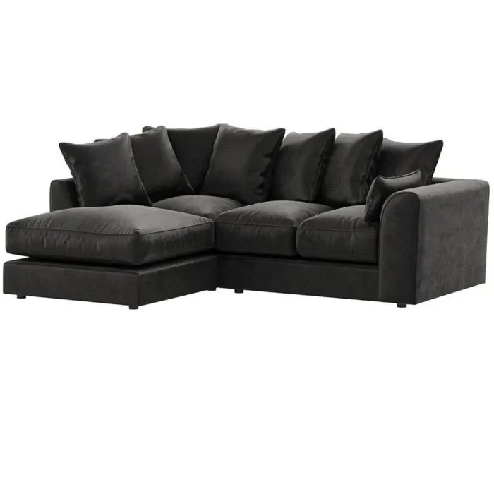 Plush Velvet Left hand Corner Sofa