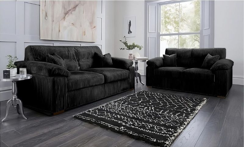 Amalfi Jumbo Cord 3 and 2 Seater Sofa Set