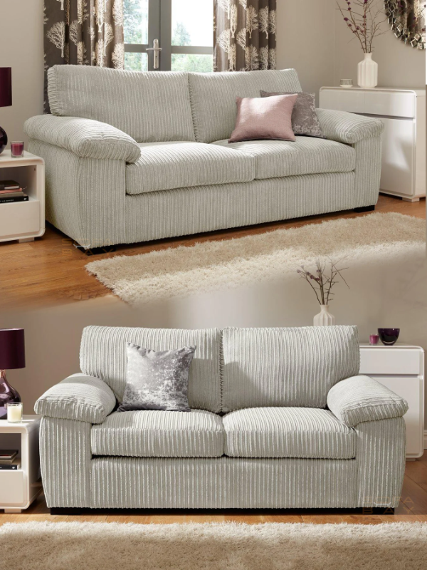 Amalfi Jumbo Cord 3 and 2 Seater Sofa Set