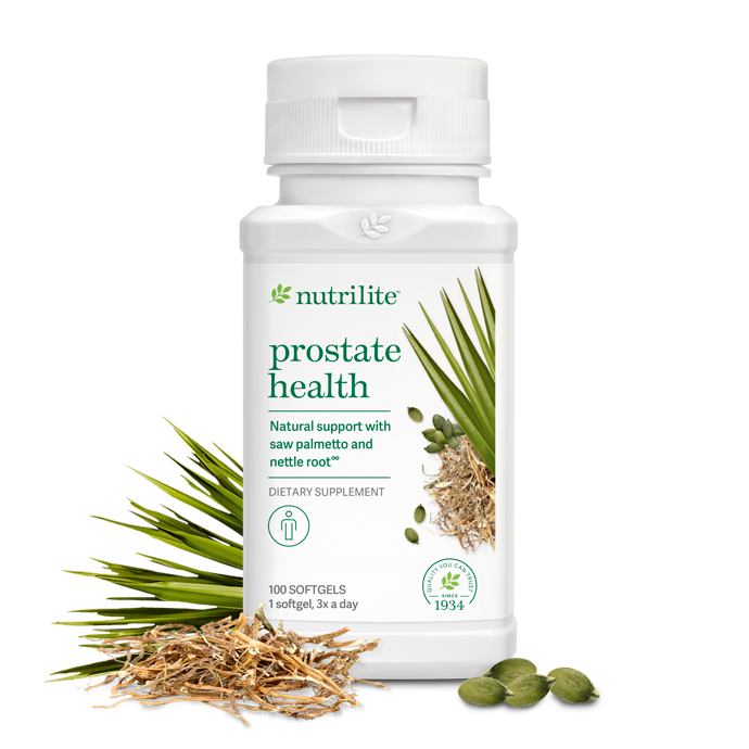 Prostate : se yon sipleman alimantè natirel ki fèt pou sipòte sante pwostat ak fonksyon urinè lakay gason.  Li gen     Saw Palmetto (ekstrè palmis tinen)
* Likopèn (Lycopene), yon antioksidan ki jwenn nan tomat
* Grenn joumou (Pumpkin seed extract)